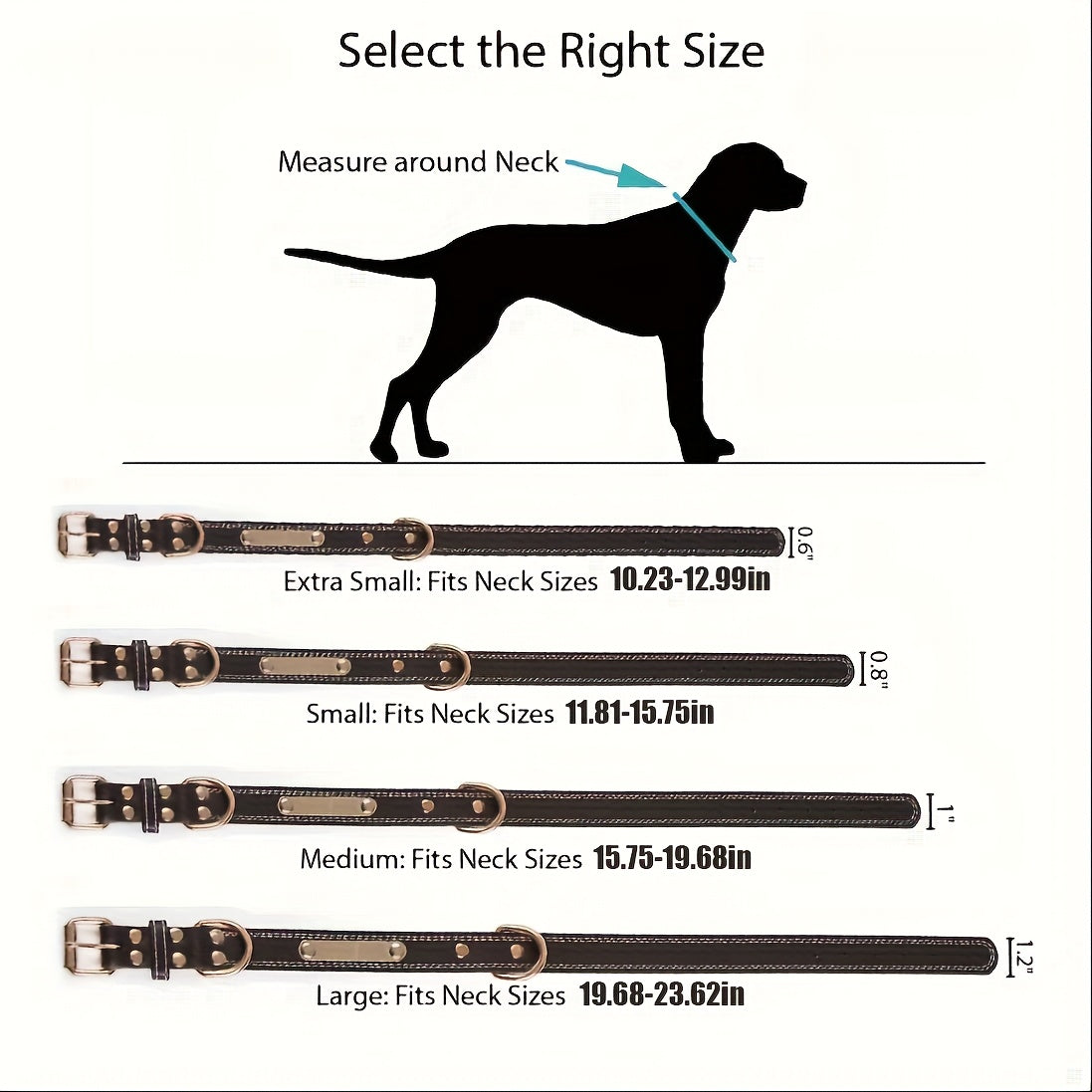 Personalized Dog Collar with Engraved Nameplate - Coffee Brown, S