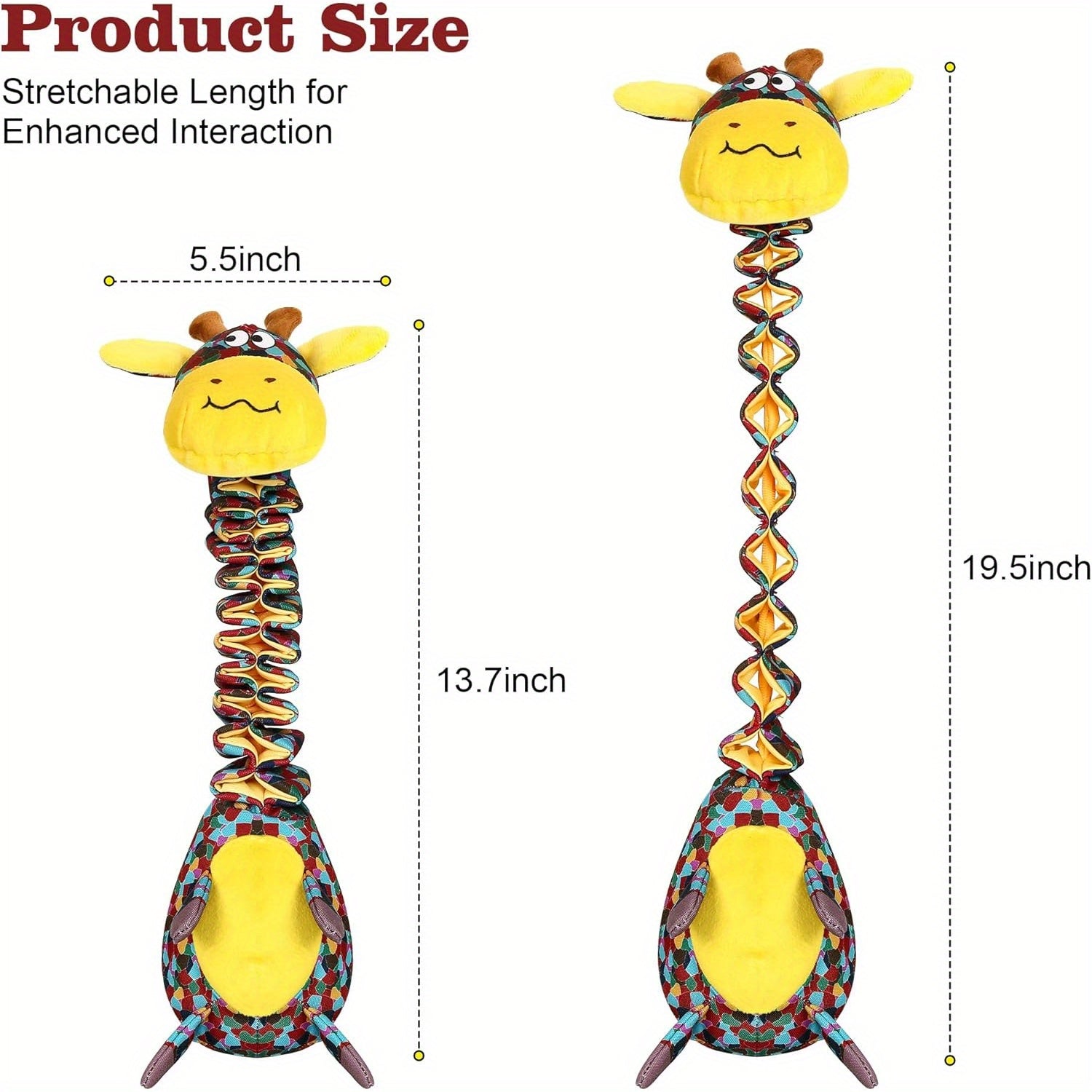Tough Plush Dog Chew Toy with Crinkle Paper
