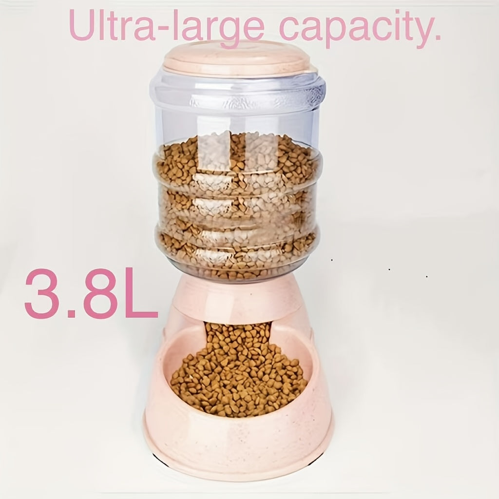 1-Gallon Gravity Pet Feeder & Water Dispenser - Green Feeding