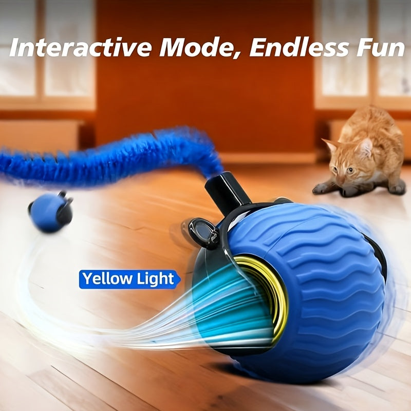 Automatic Rolling Cat Ball Toy with Tail