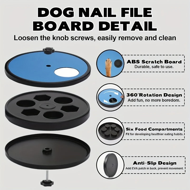 3-in-1 Rotating Dog Nail Scratch Board