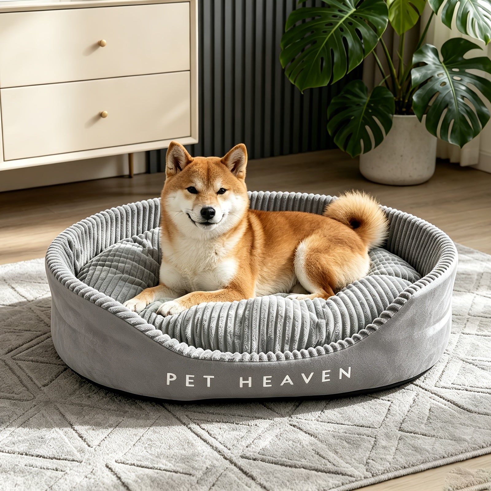 Washable Round Plush Pet Bed