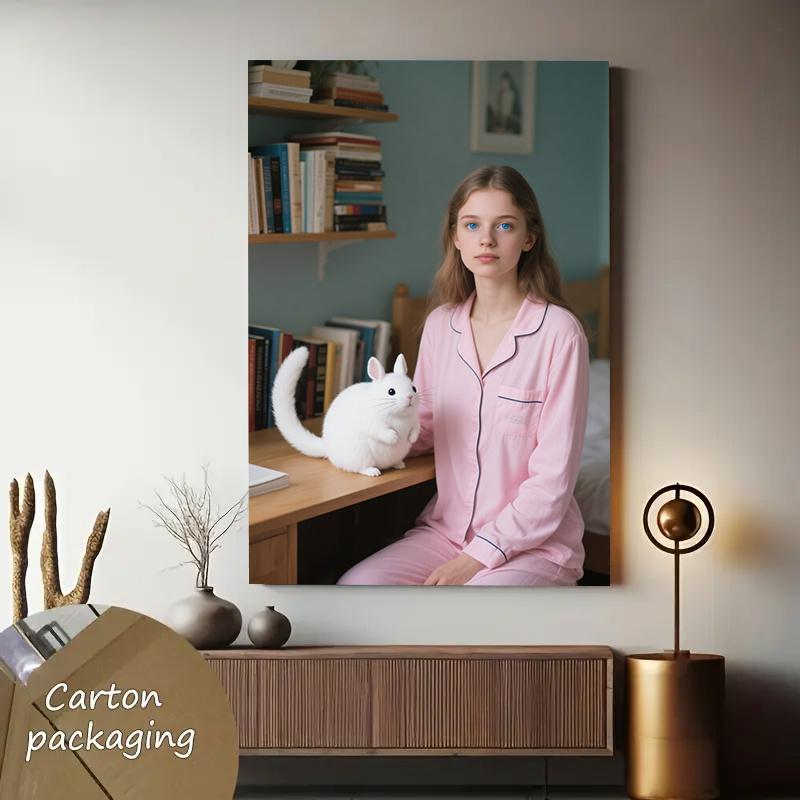 Personalized Framed Pet Photo Canvas - 16*24*1.2inch