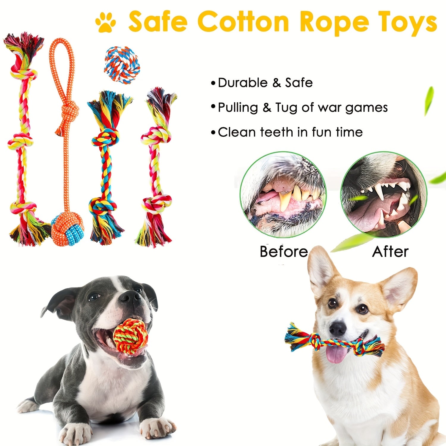 25-Piece Dog Chew and Tug Toy Set