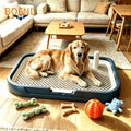 Detachable Indoor Dog Potty Tray with Toy Ball - Blue, 25.6*16.7*2.5inch
