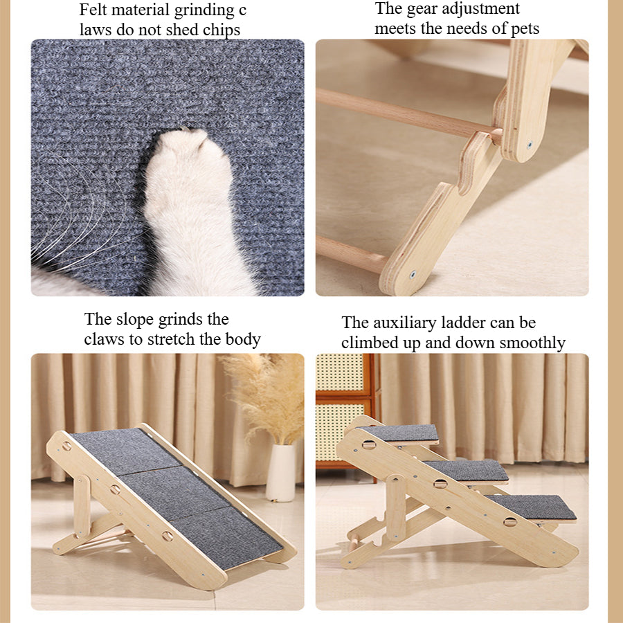 Foldable Adjustable Pet Ramp and Steps