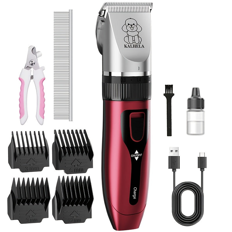 Rechargeable Low-Noise Pet Grooming Clippers