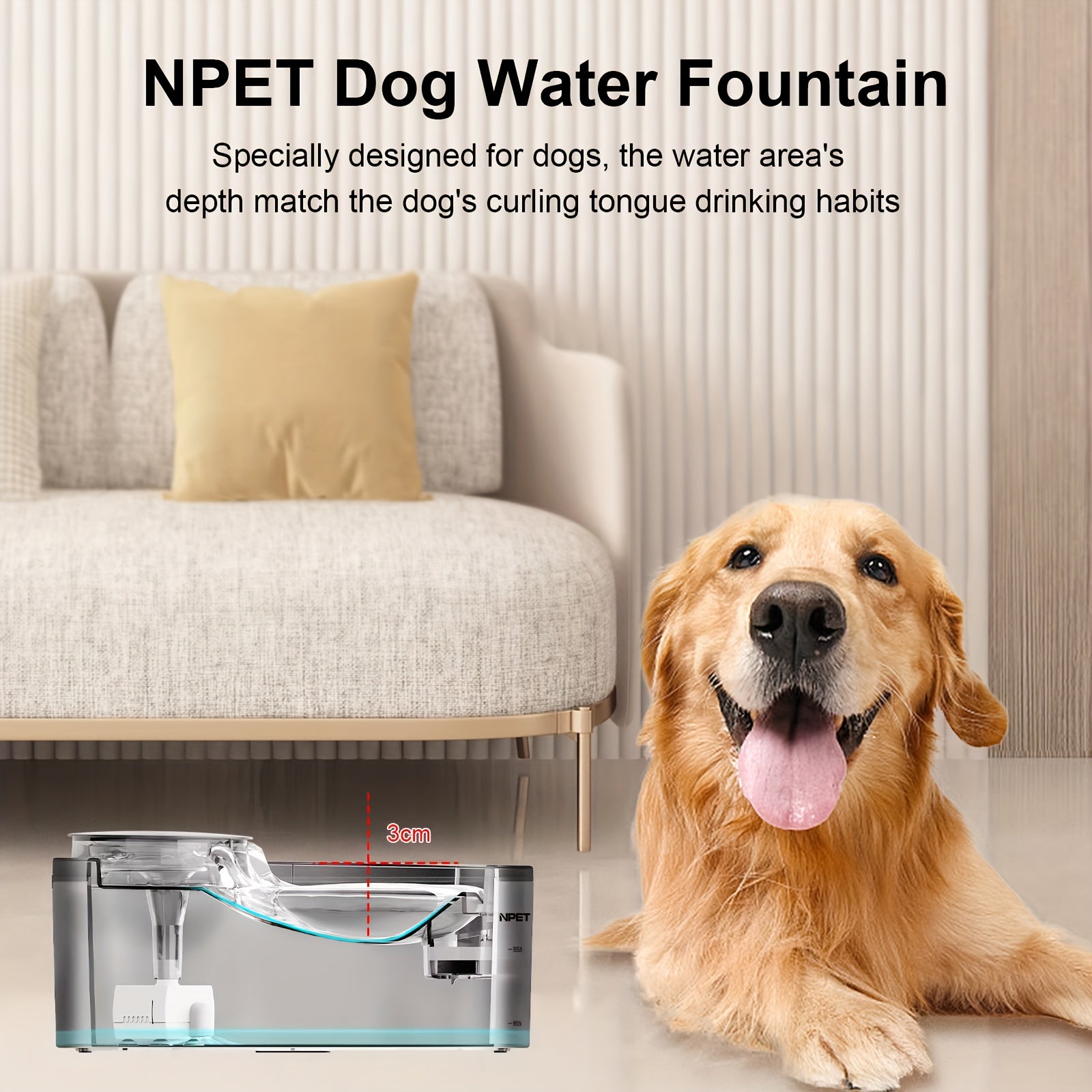 170 oz Automatic Dog Water Fountain - 1.3Gal/5L with 8 filters
