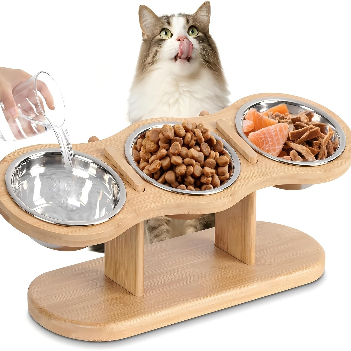15° Tilted Elevated Pet Bowl Stand