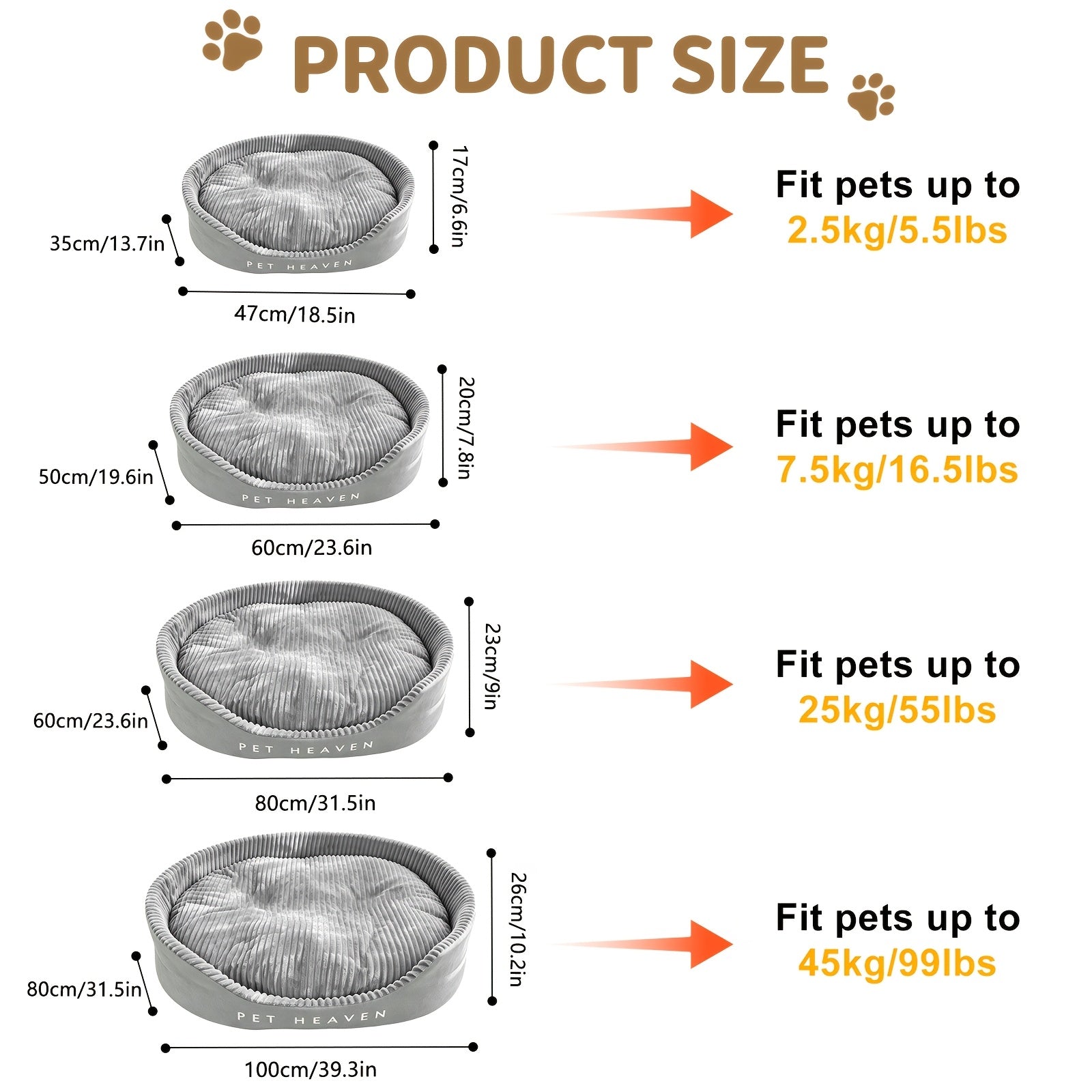 Washable Round Plush Pet Bed - L Replacement Single Dog Pad Small