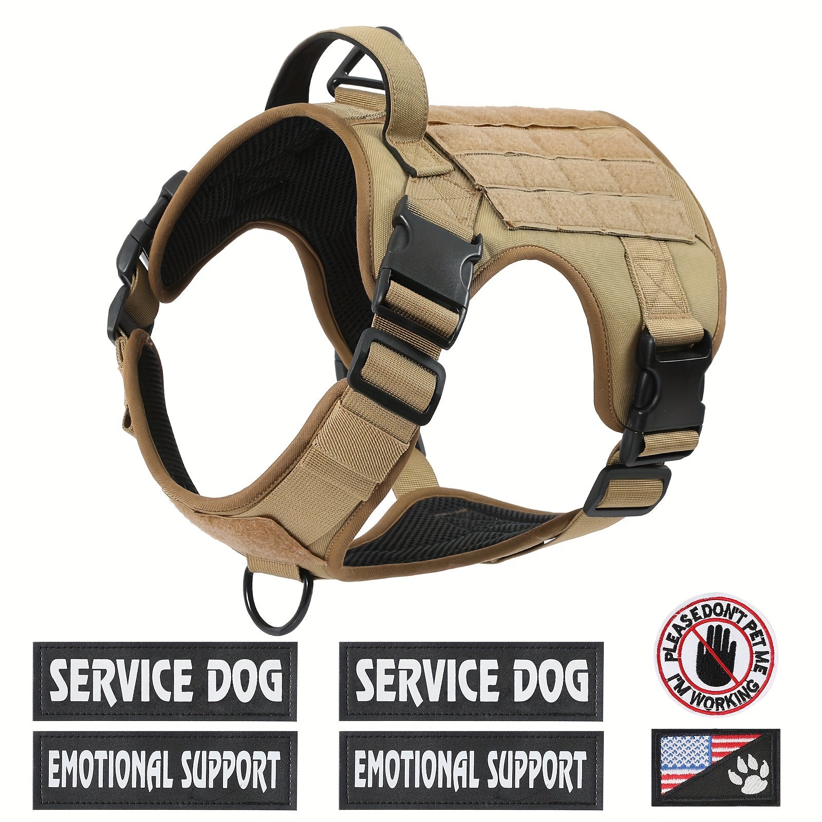 Tactical Pet Chest Harness - Vibrant Blue, M