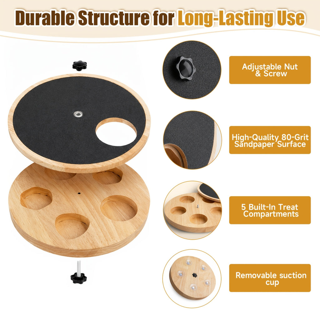 Adjustable Dog Nail Scratch Board with Treat Box