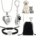 3-Piece Pet Cremation Jewelry Set - Silvery