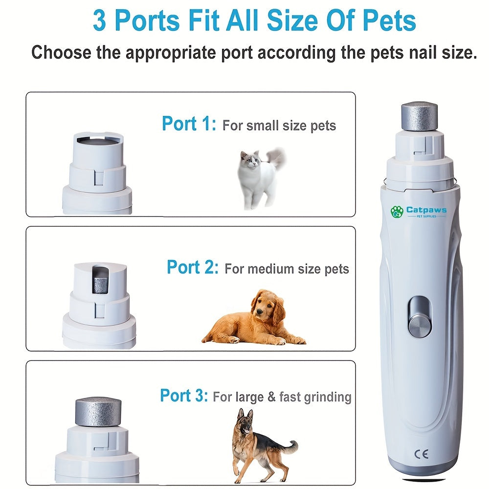 2-Speed Compact Dog Nail Grinder - white
