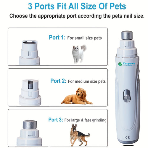 2-Speed Compact Dog Nail Grinder - white