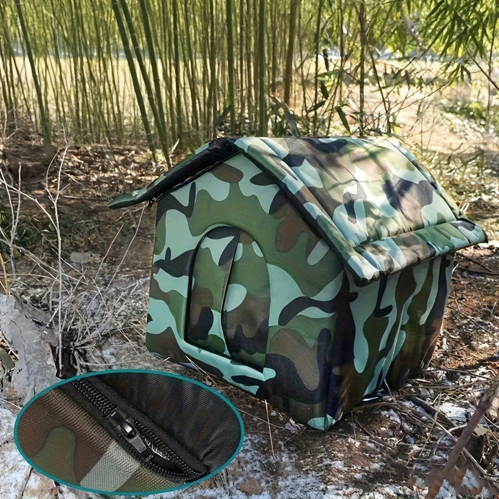 All-Season Outdoor Cat Shelter Tent - pink color, S   13.78*11.81*13.78inch