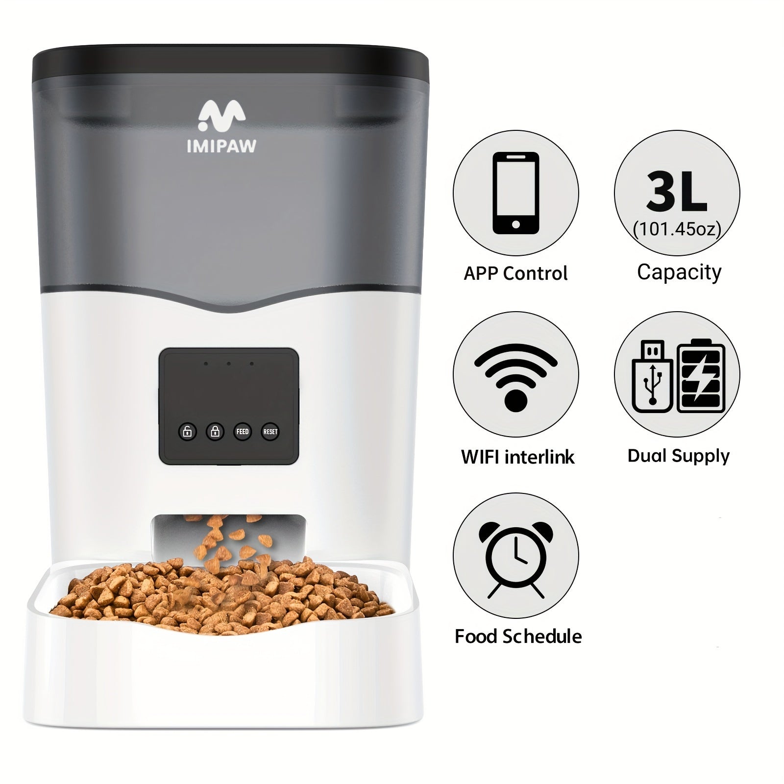 101 oz Smart Wi-Fi Automatic Pet Feeder