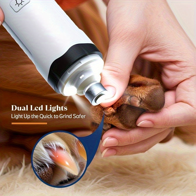 USB Rechargeable LED Pet Nail Grinder