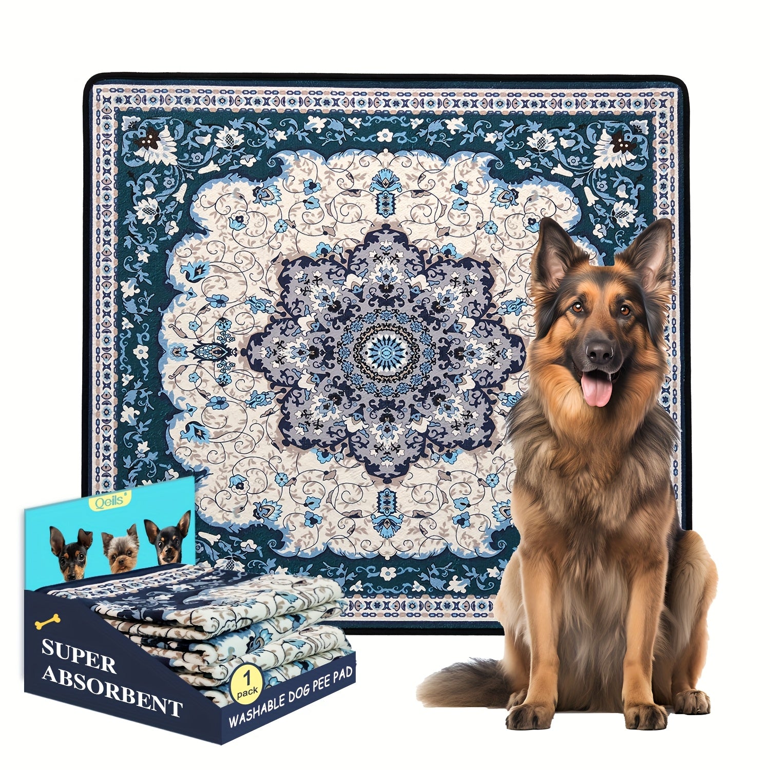 Washable Reusable Dog Training Pads - Bluelotus, 72*72 inch-1 pack