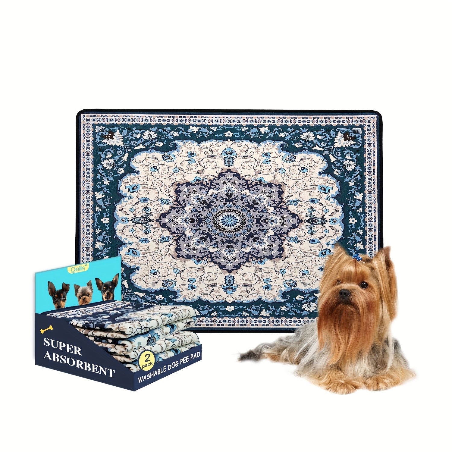 Washable Reusable Dog Training Pads - MiddleEastern, 72*72 inch-1 pack