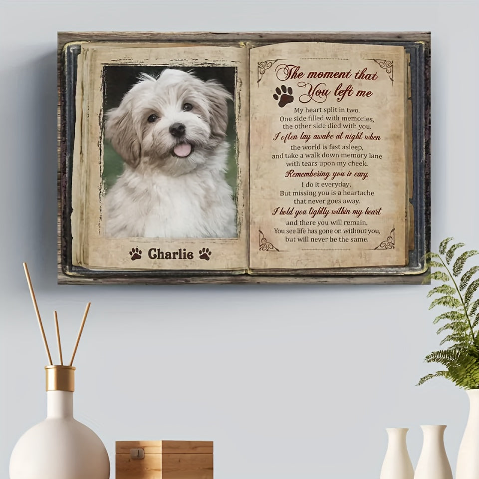 Personalized Pet Memorial Photo Frame - 20*16*1.2in
