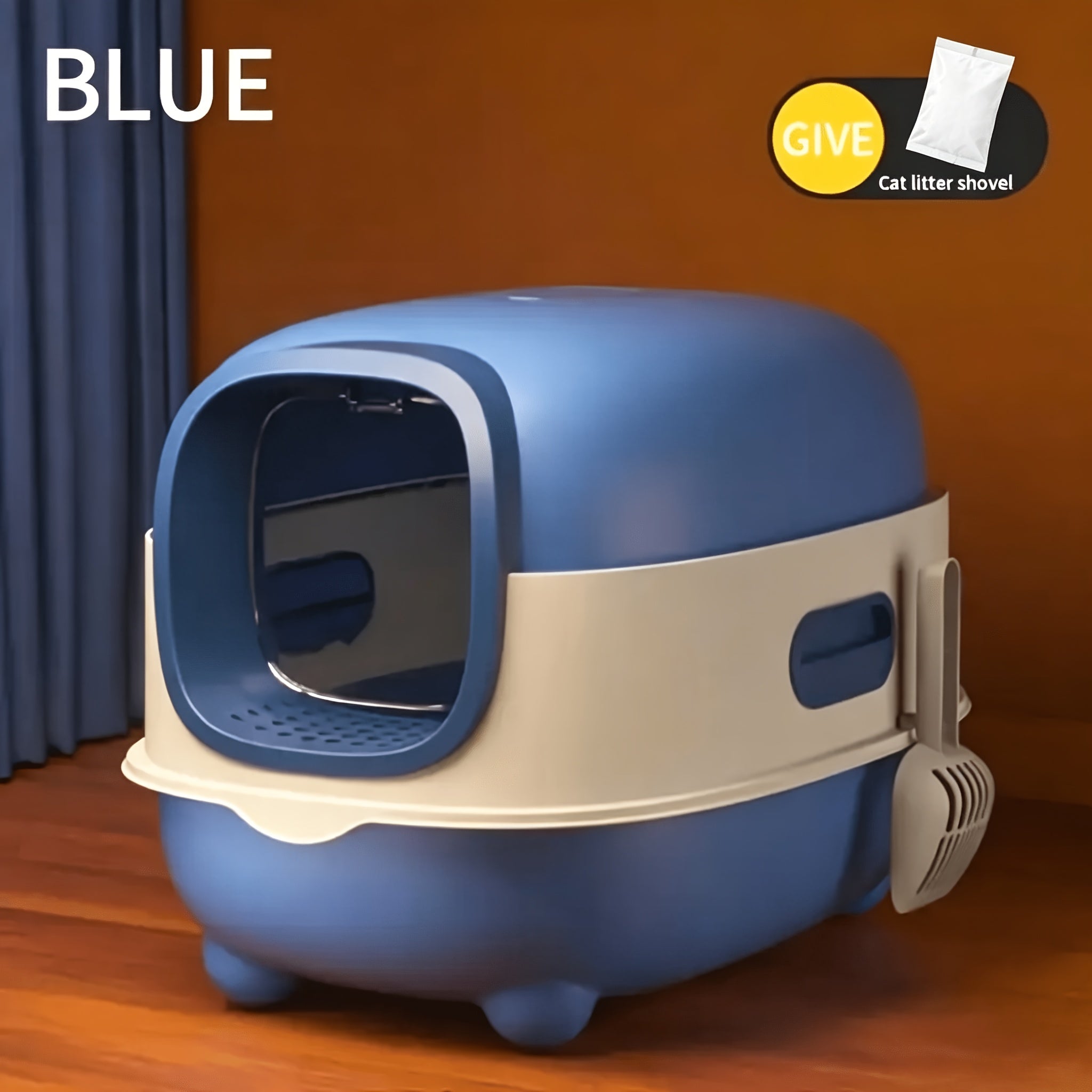Enclosed Cat Litter Box with Scoop
