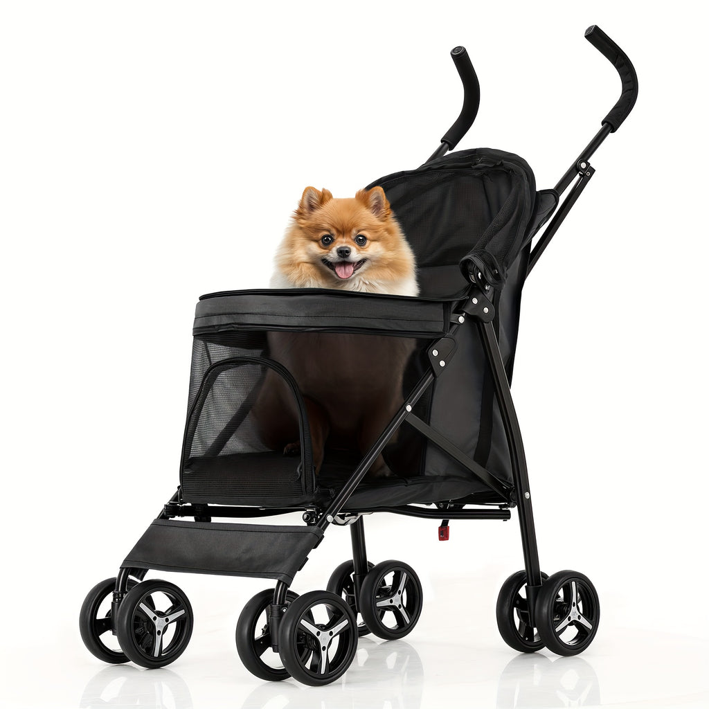 Foldable Pet Stroller for Pets up to 22 lb - Plaid