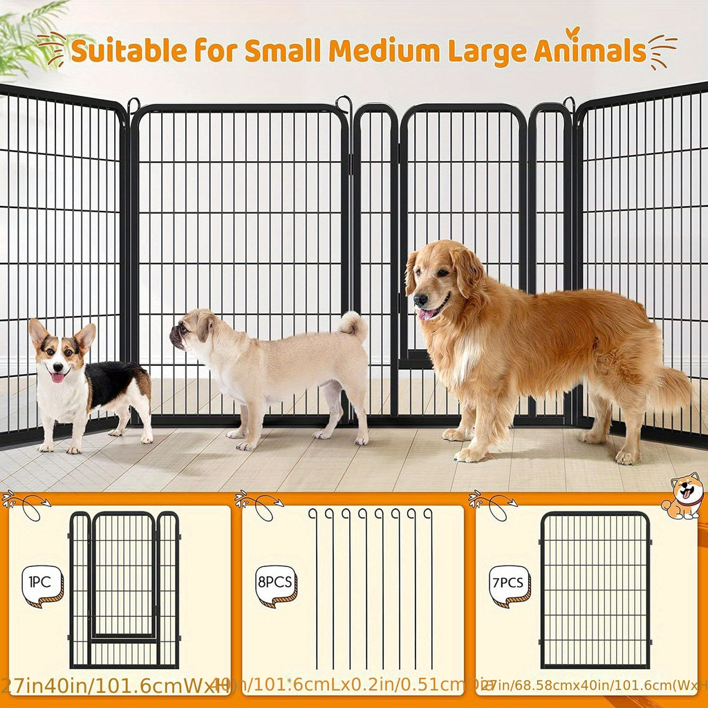 8/16-Panel Heavy-Duty Pet Playpen - 16 Panels, 32"