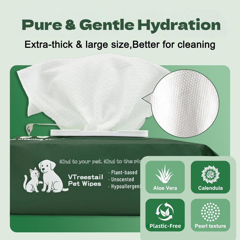 400-Count Unscented Pet Cleaning Wipes - 400 Count