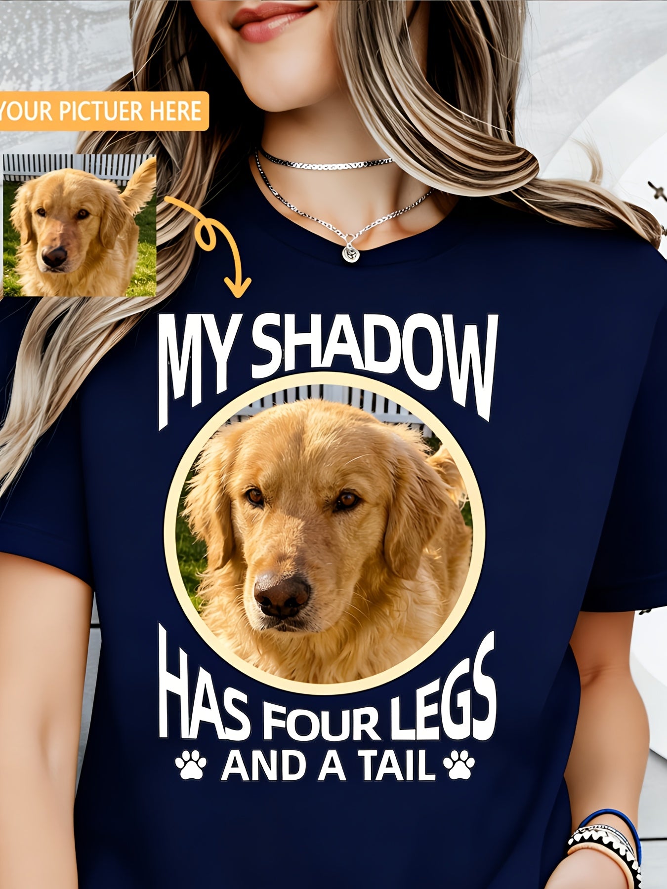Personalized Soft Pet Portrait T-Shirt - Mix and Match Set-1, M
