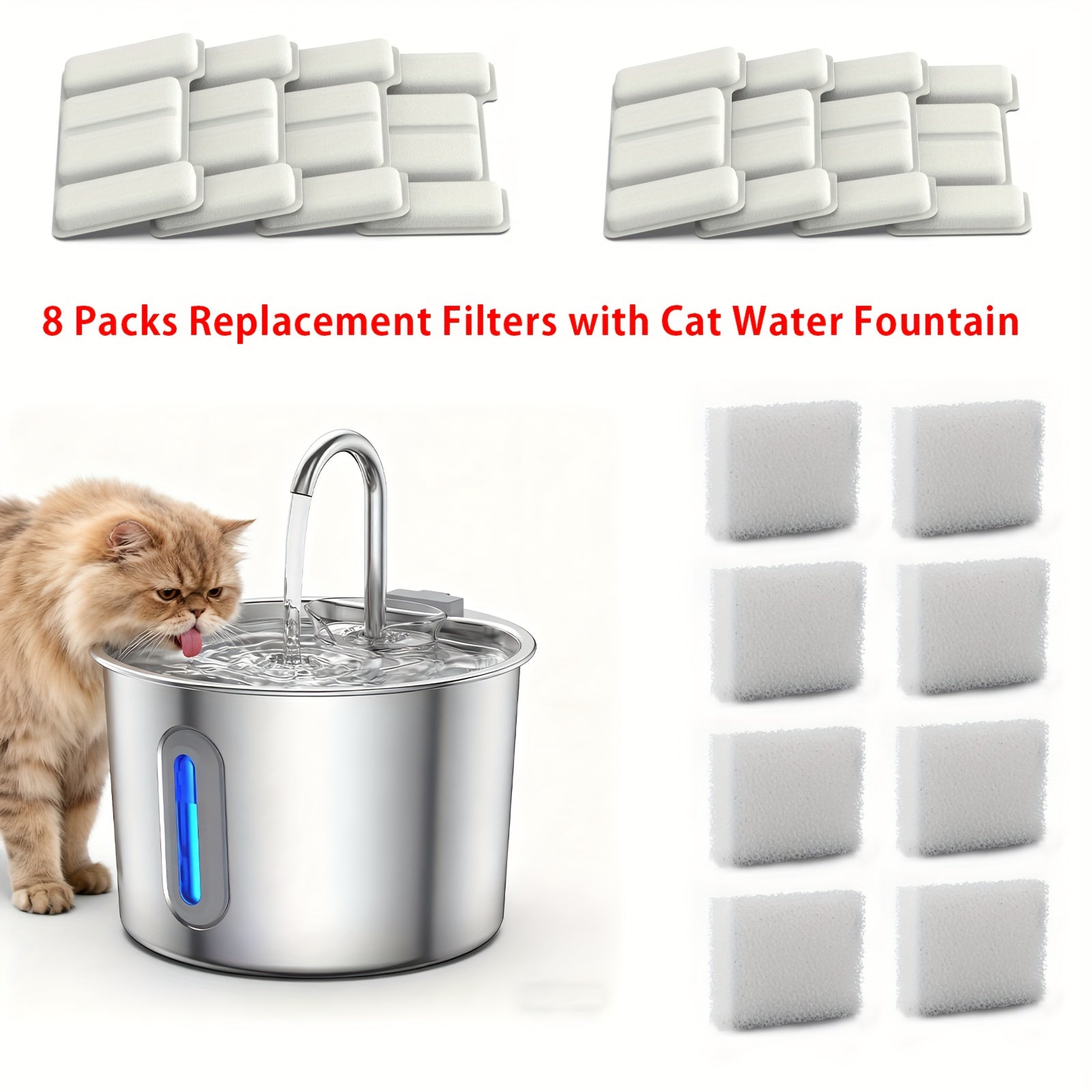 74 oz Stainless Steel Pet Water Fountain