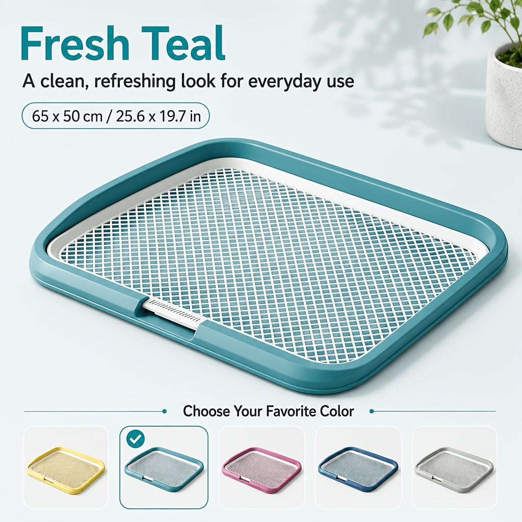 Indoor Dog Potty Tray with Removable Grate - navyblue-s
