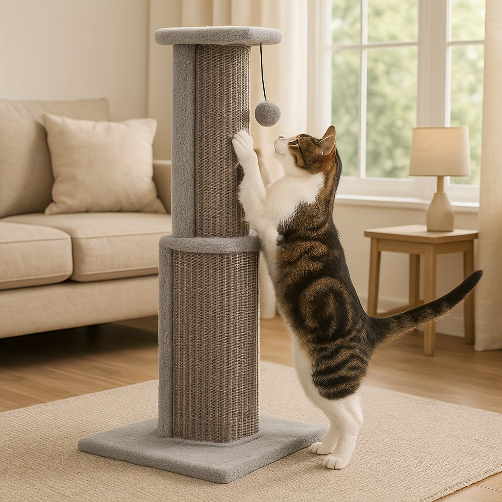 18.9/32 in Cat Scratching Post Tower - Gray