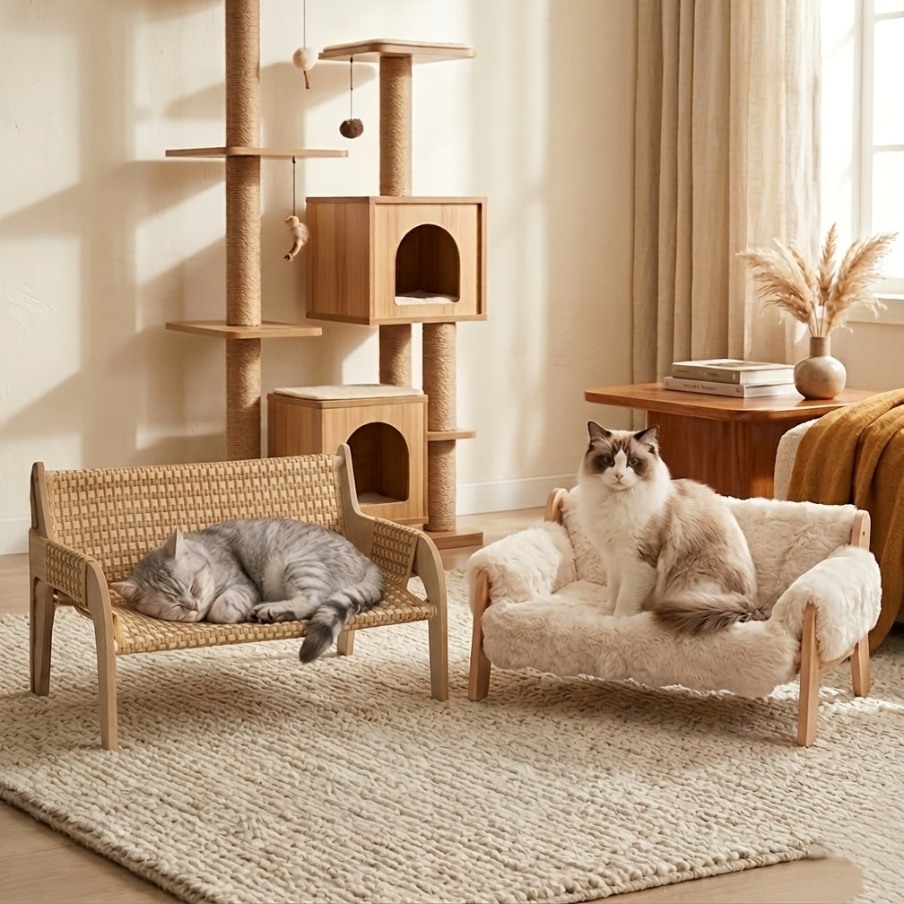Elevated Wooden Pet Sofa Bed