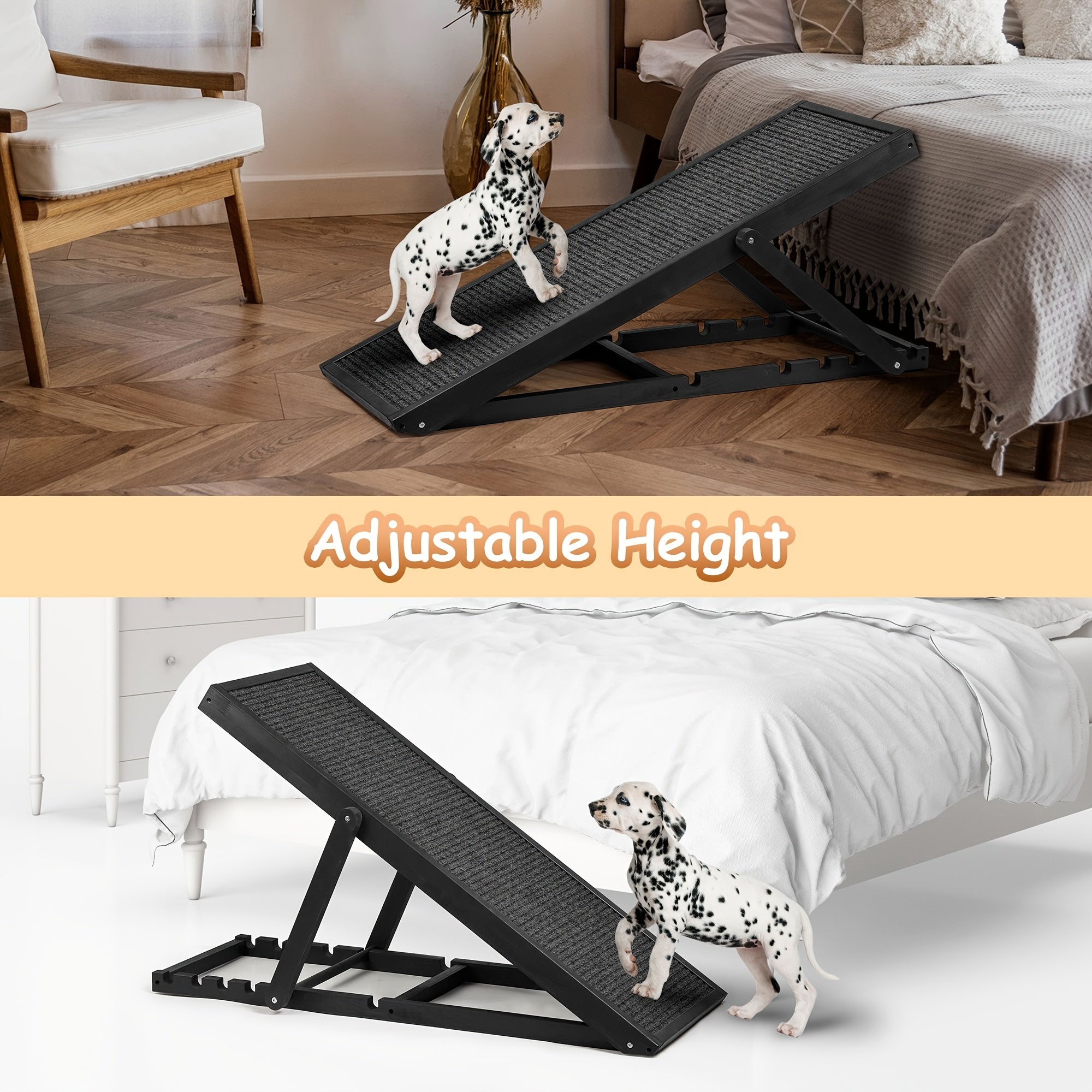 Adjustable Folding Pet Ramp, 200 lb Capacity