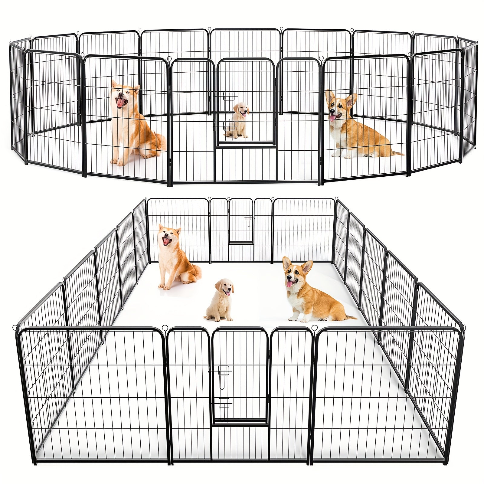 8/16-Panel Indoor & Outdoor Pet Playpen - 8pcs-24