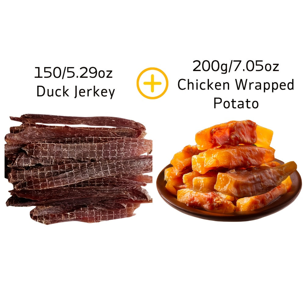 400 g Mixed Chicken & Duck Dog Training Treats - 7.05oz+7.05oz/200g+200g, Duck Jersey + Chicken Milk Jersey