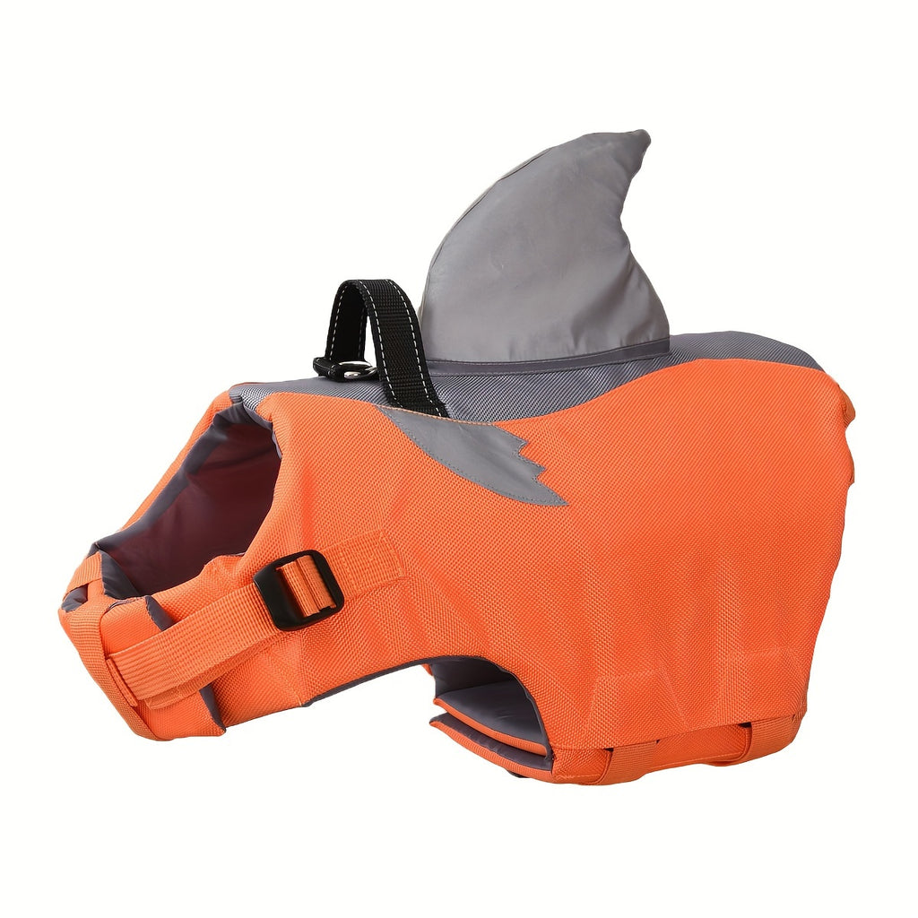 Reflective Shark-Style Dog Life Jacket - Blue, M