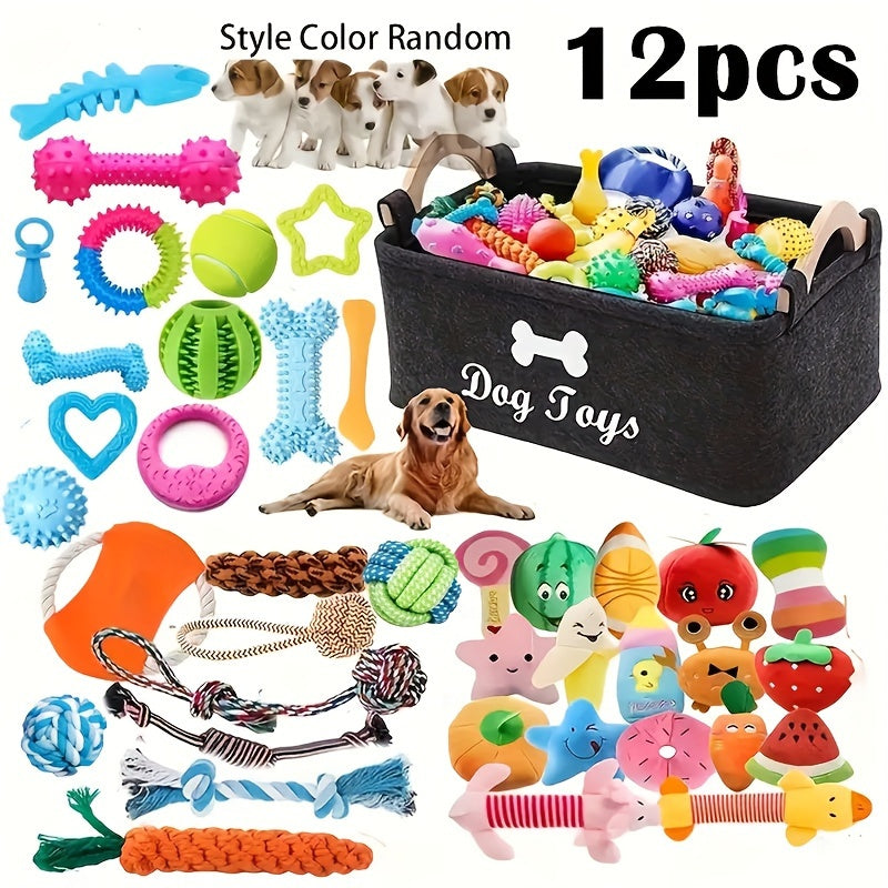 6/12-Piece Interactive Dog Toy Set
