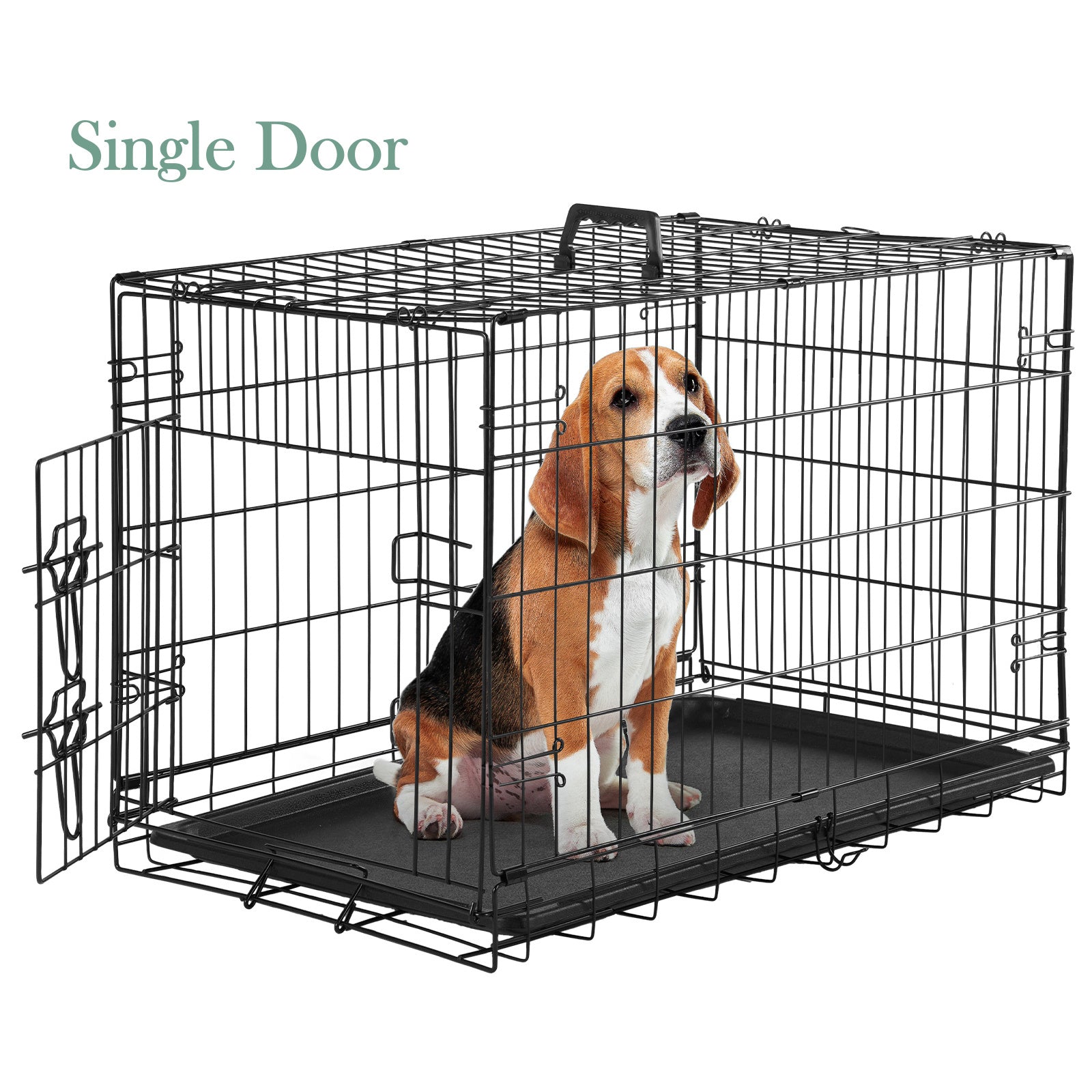Folding Wire Dog Crate with Removable Tray - 30 inch