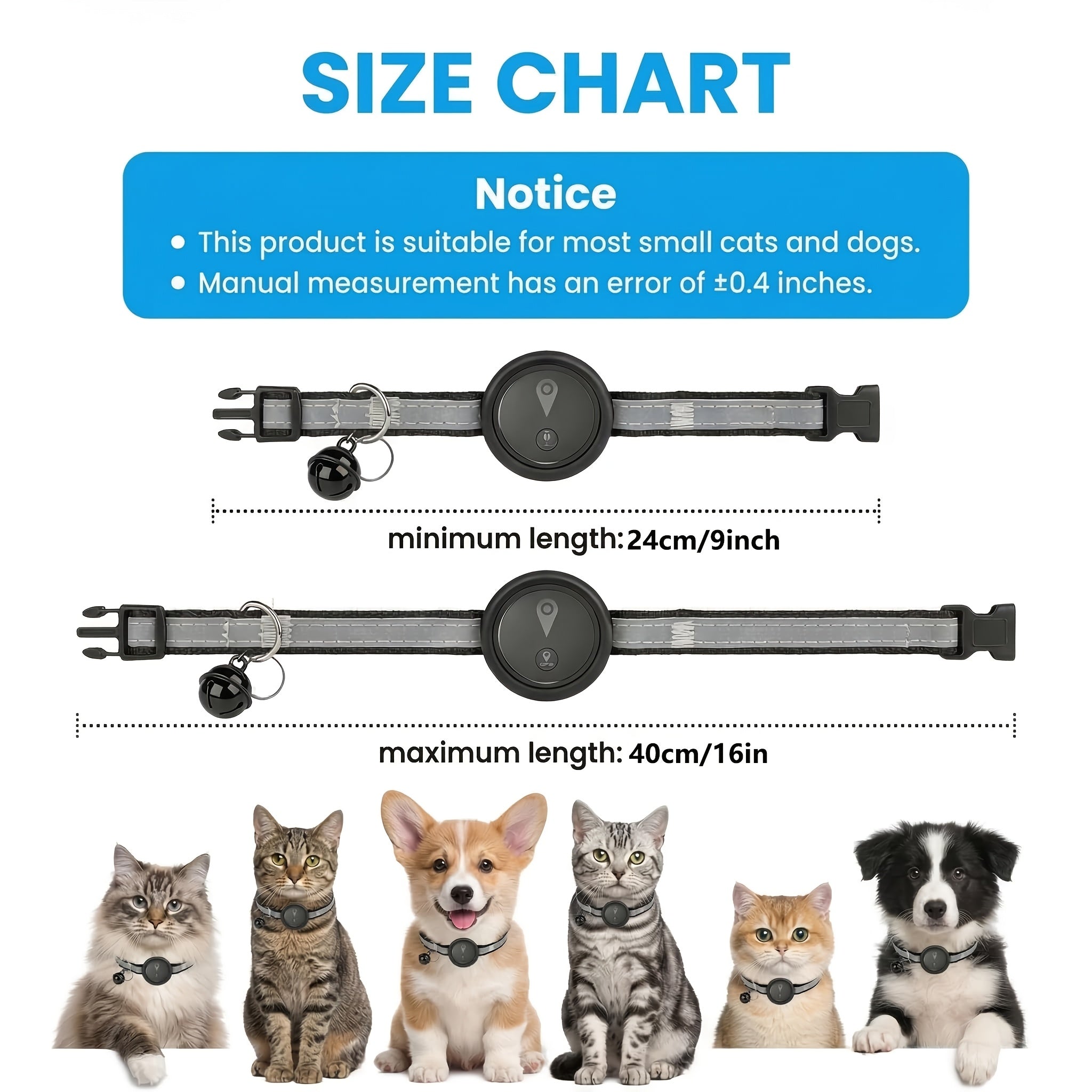 Apple Find My Compatible Reflective Pet Tracker - Black-2pcs