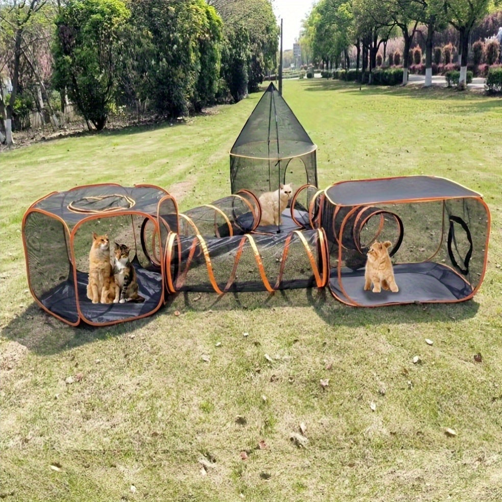 6-in-1 Pop-Up Pet Playpen and Tunnel