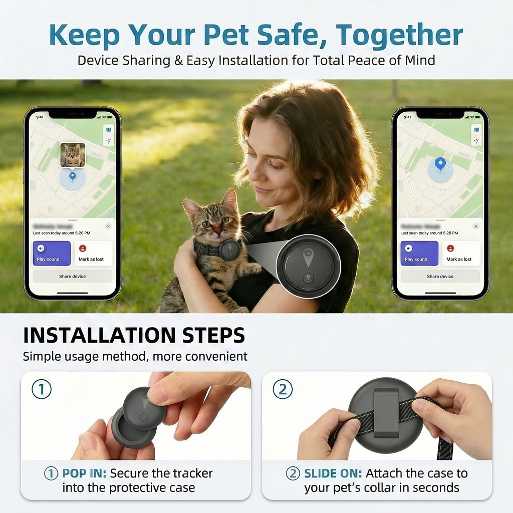 Apple Find My Compatible Reflective Pet Tracker