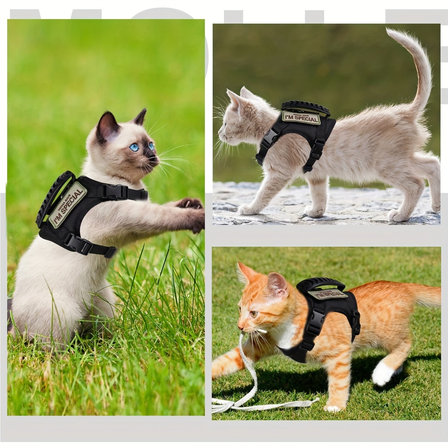 Tactical Padded Cat Harness Vest