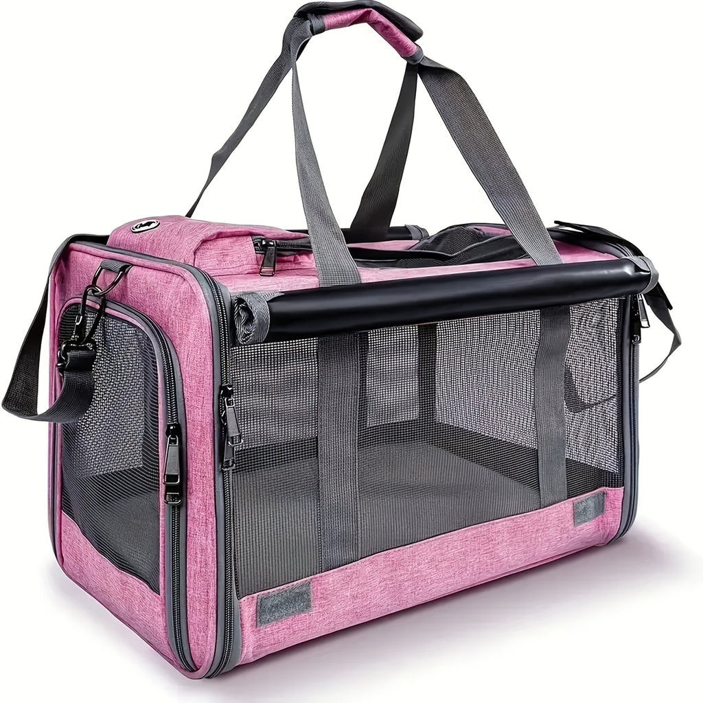 Foldable Soft-Sided Pet Travel Carrier - Green