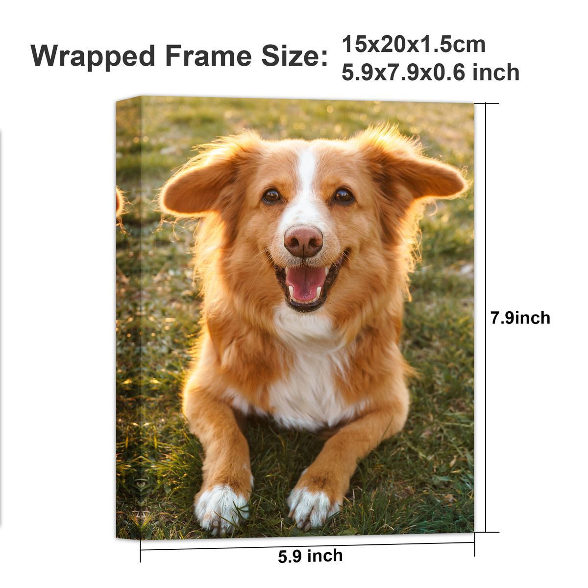 Personalized Photo Canvas Print - 16×16in/40×40cmFramed