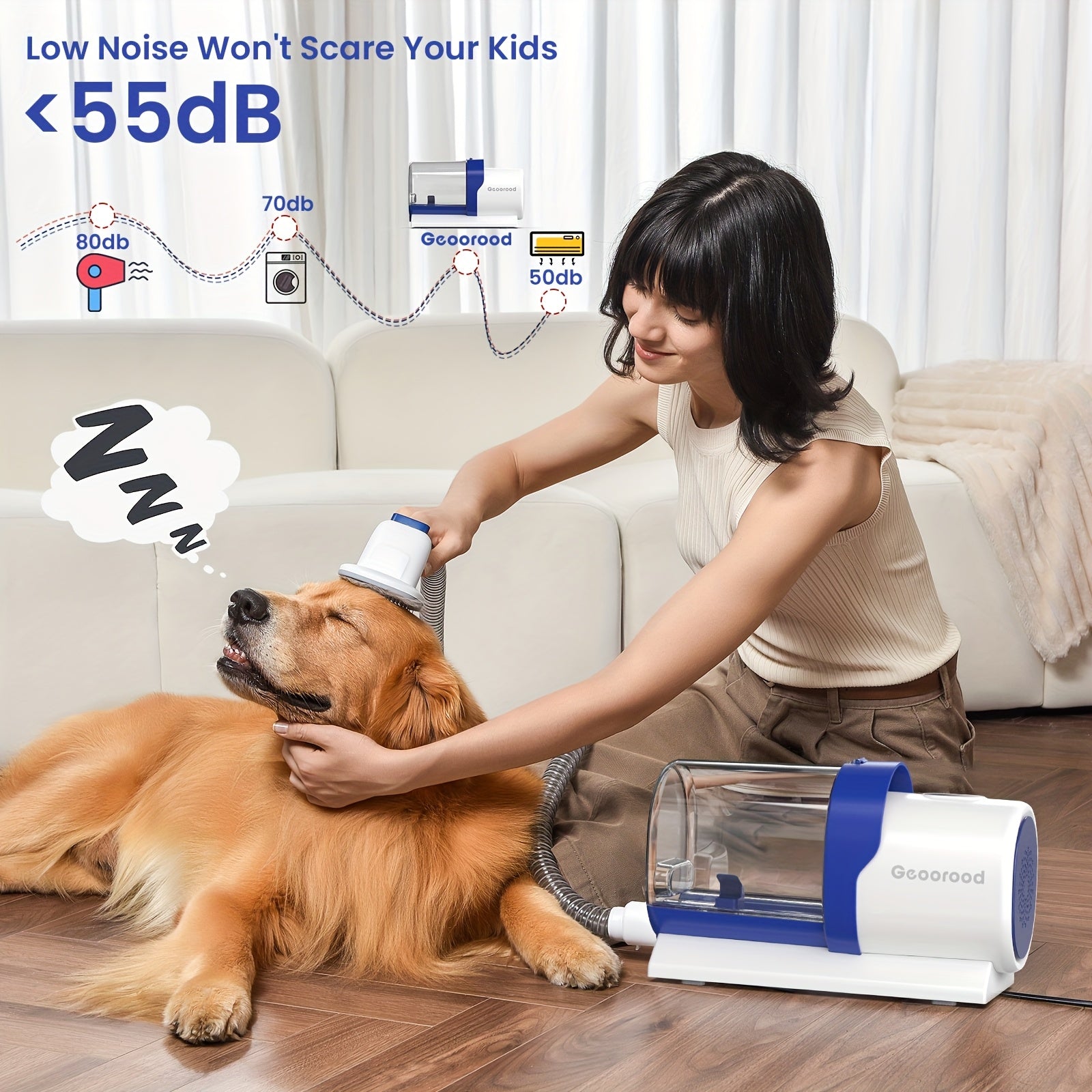 Large-Capacity Pet Grooming Vacuum Kit