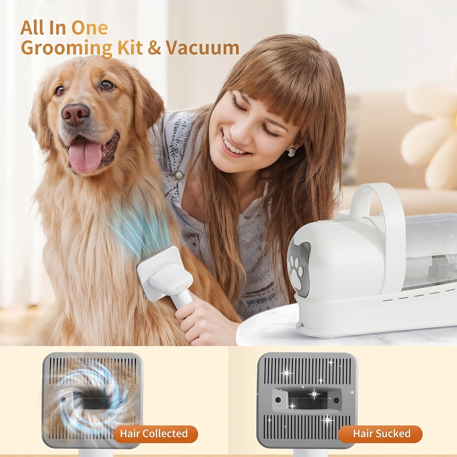 6-in-1 Pet Grooming Vacuum Kit
