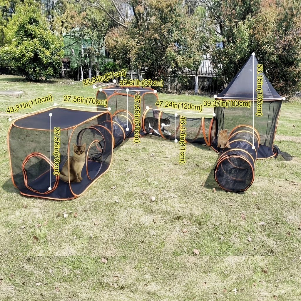 6-in-1 Pop-Up Pet Playpen and Tunnel