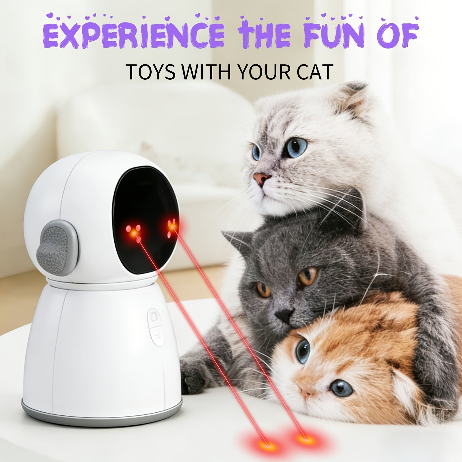 Rechargeable Motion-Activated Cat Laser Toy